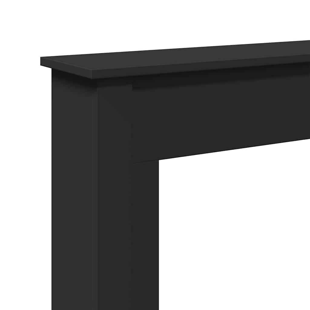 Okvir za kamin crni 75 x 20 x 87,5 cm od konstruiranog drva