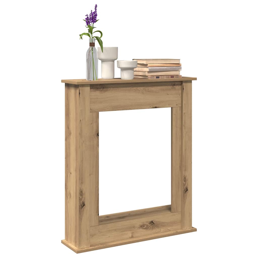 Okvir za kamin boja hrasta 75x20x87,5 cm od konstruiranog drva