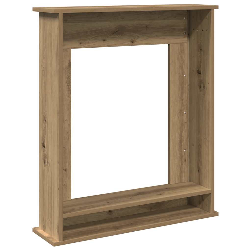 Okvir za kamin boja hrasta 75x20x87,5 cm od konstruiranog drva