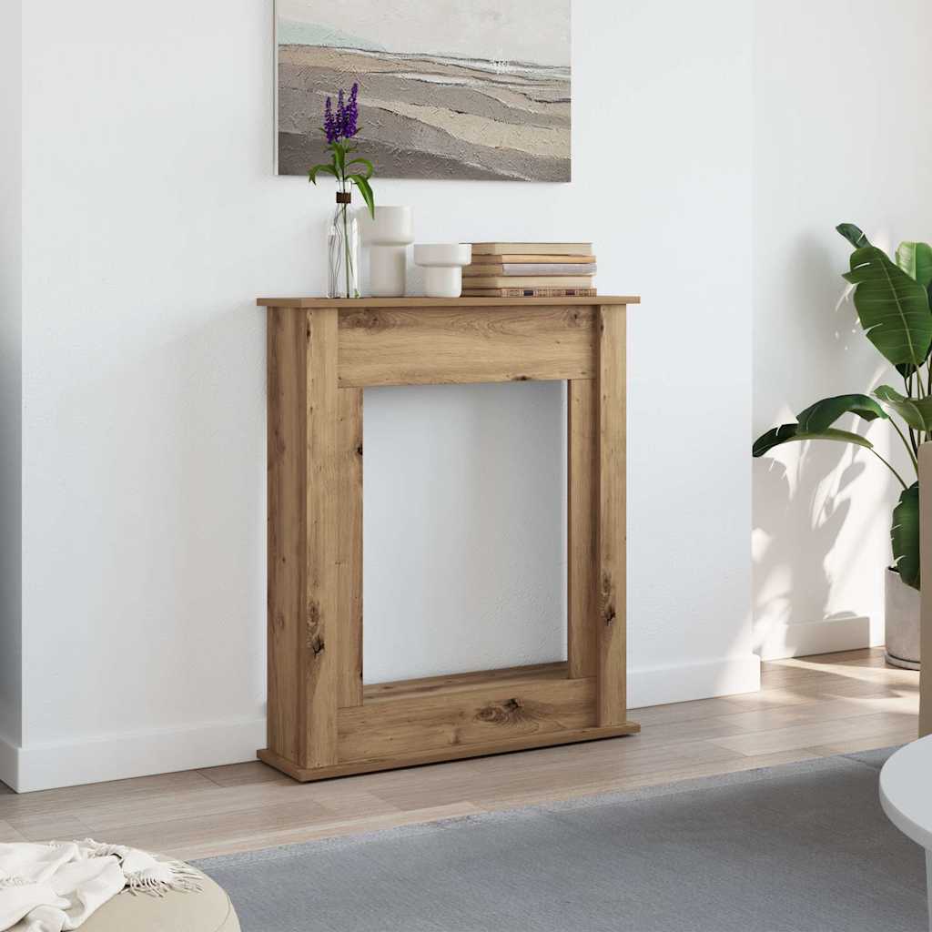 Okvir za kamin boja hrasta 75x20x87,5 cm od konstruiranog drva