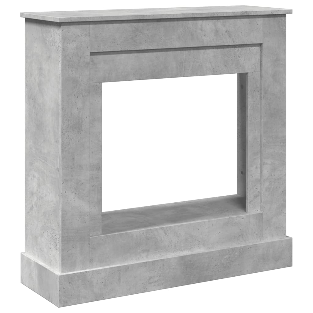 Okvir za kamin boja betona 90x30x90 cm od konstruiranog drva