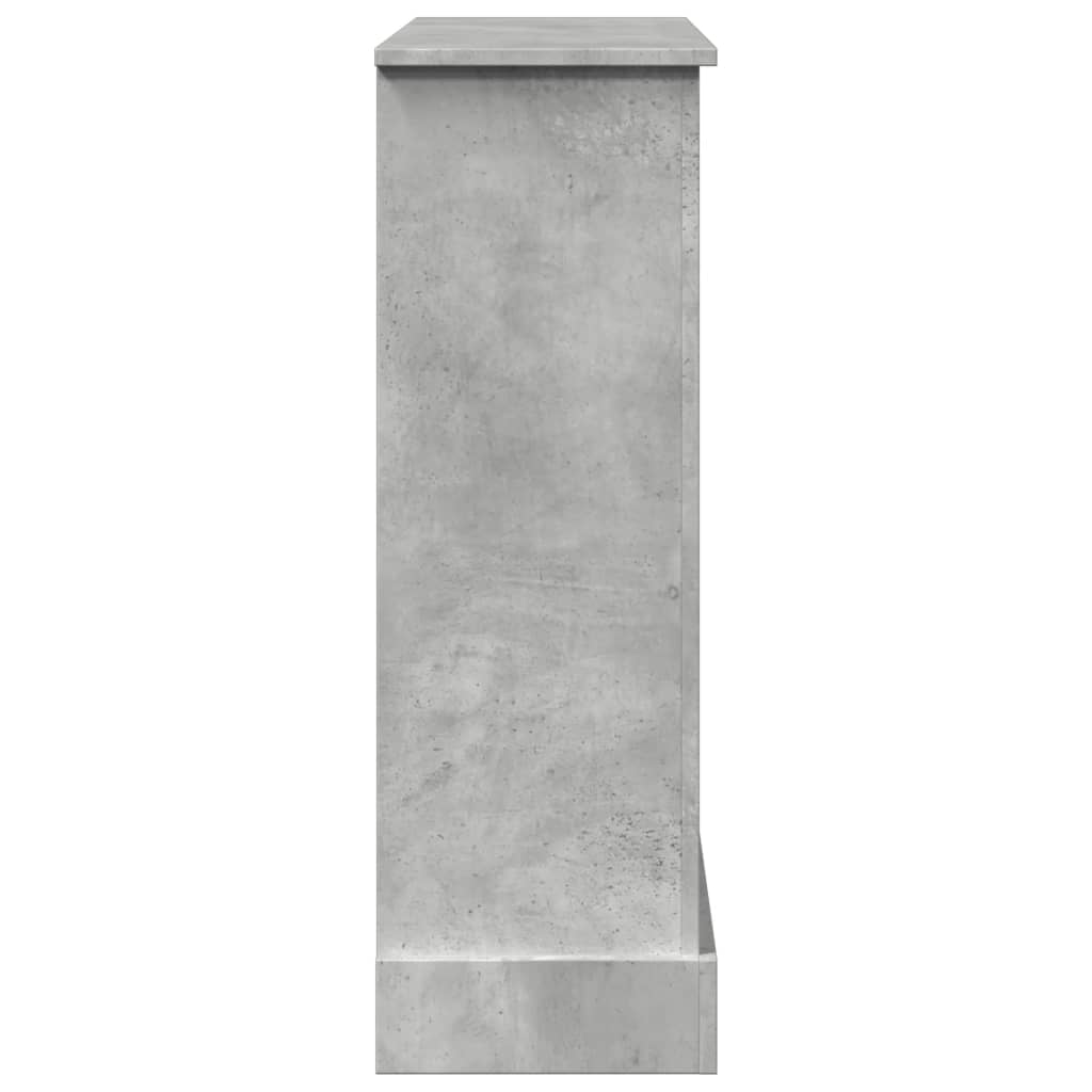 Okvir za kamin boja betona 90x30x90 cm od konstruiranog drva