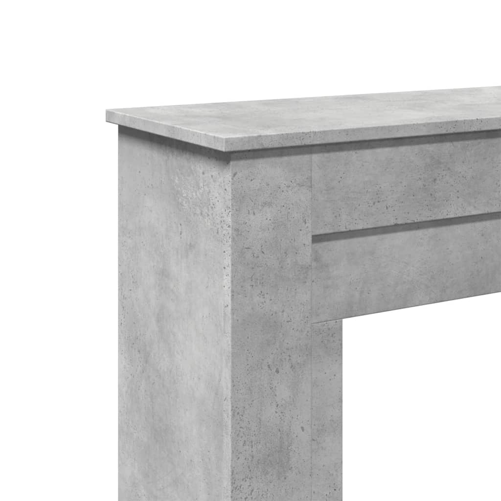 Okvir za kamin boja betona 90x30x90 cm od konstruiranog drva