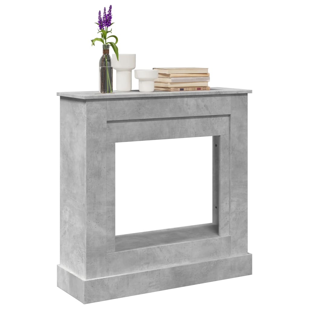 Okvir za kamin boja betona 90x30x90 cm od konstruiranog drva