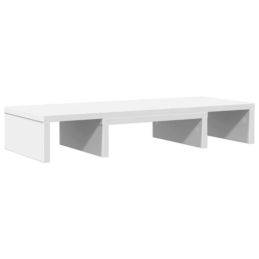 Stalak za monitor podesivi bijeli 60 x 24 x 10,5 cm drveni