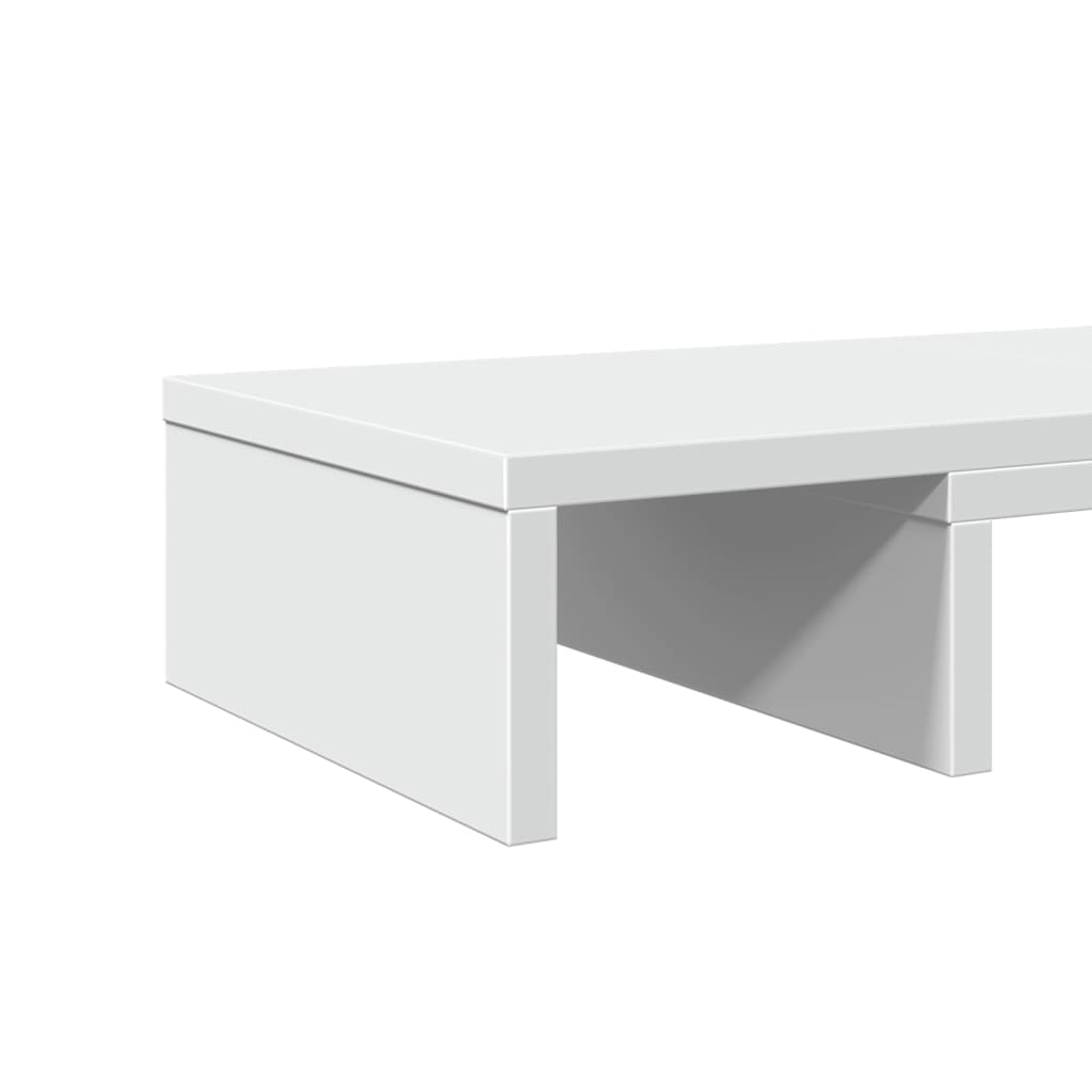 Stalak za monitor podesivi bijeli 60 x 24 x 10,5 cm drveni