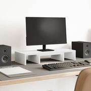 Stalak za monitor podesivi bijeli 60 x 24 x 10,5 cm drveni
