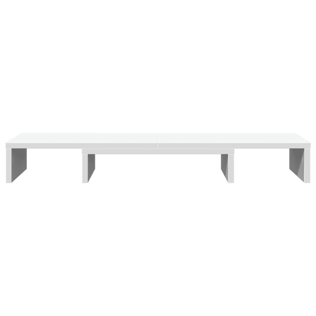 Stalak za monitor podesivi bijeli 80 x 24 x 10,5 cm drveni