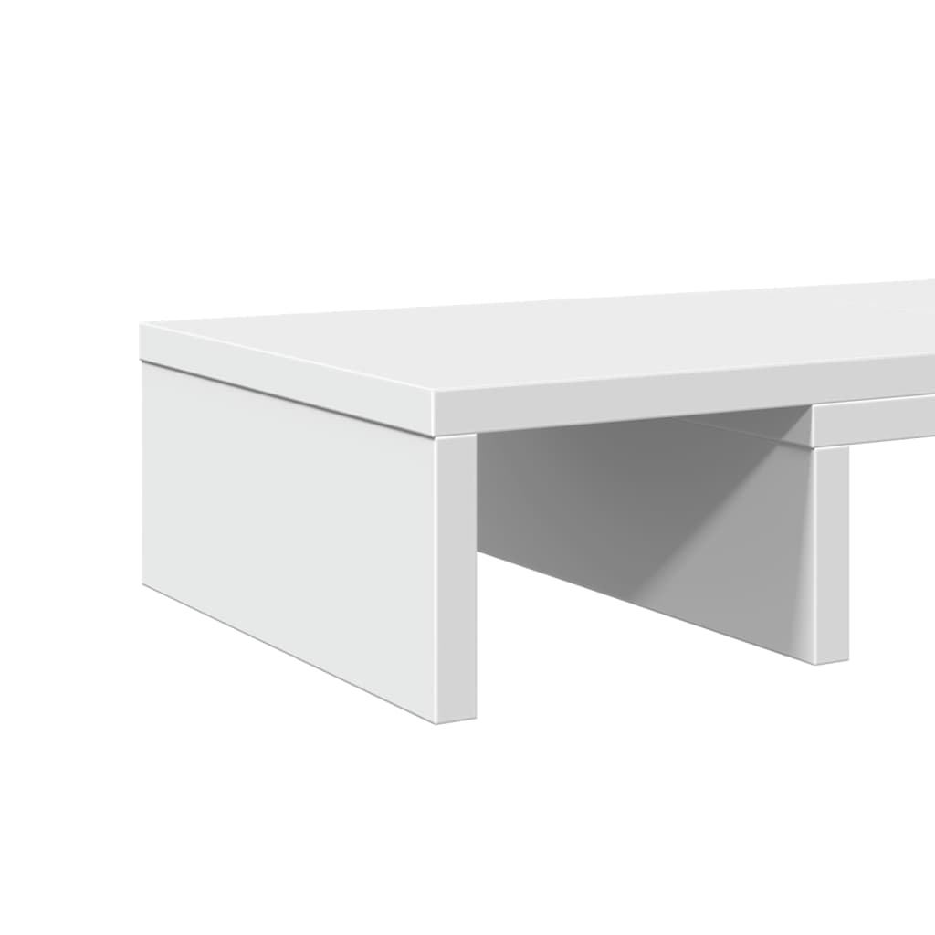 Stalak za monitor podesivi bijeli 80 x 24 x 10,5 cm drveni