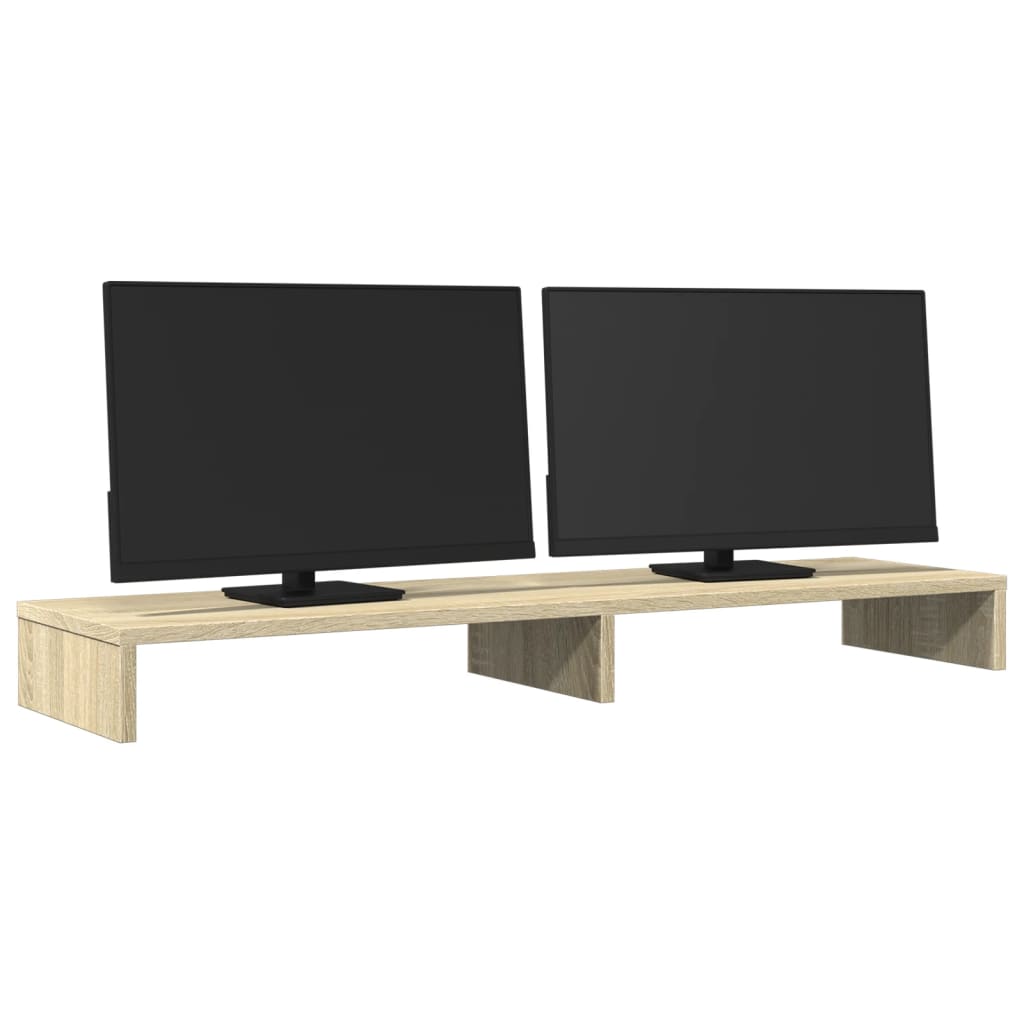 Stalak za monitor boja hrasta 100x27x10 cm konstruirano drvo