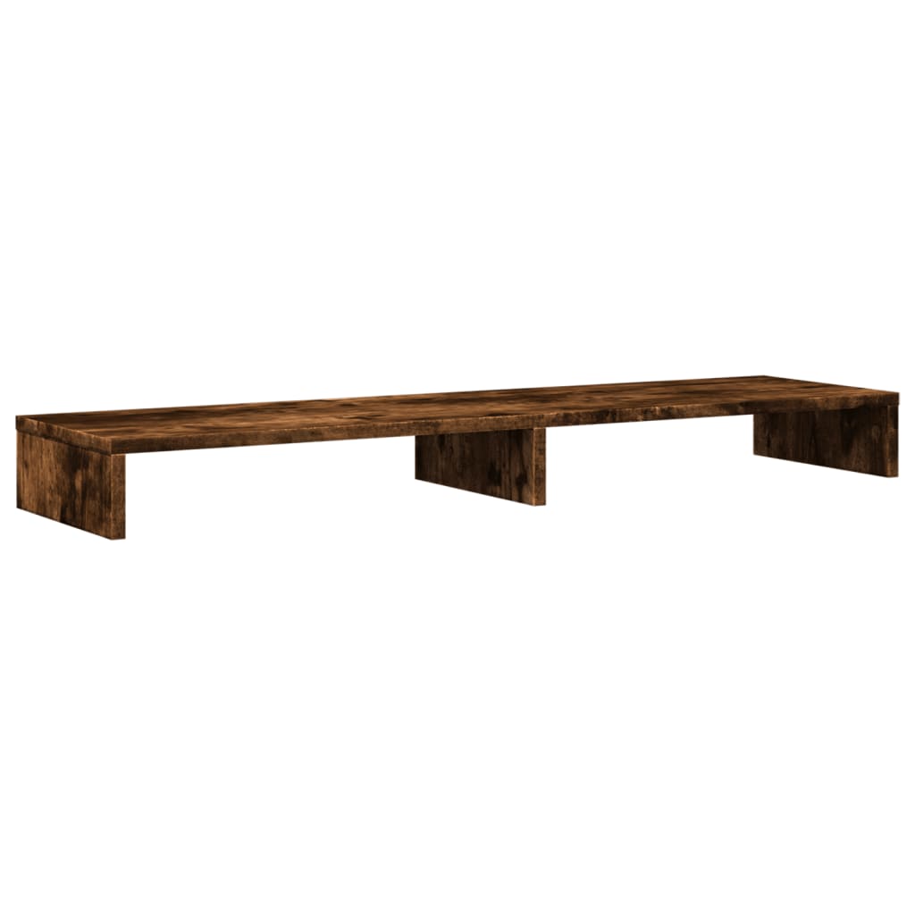 Stalak za monitor boja dimljenog hrasta 100x27x10 cm drveni