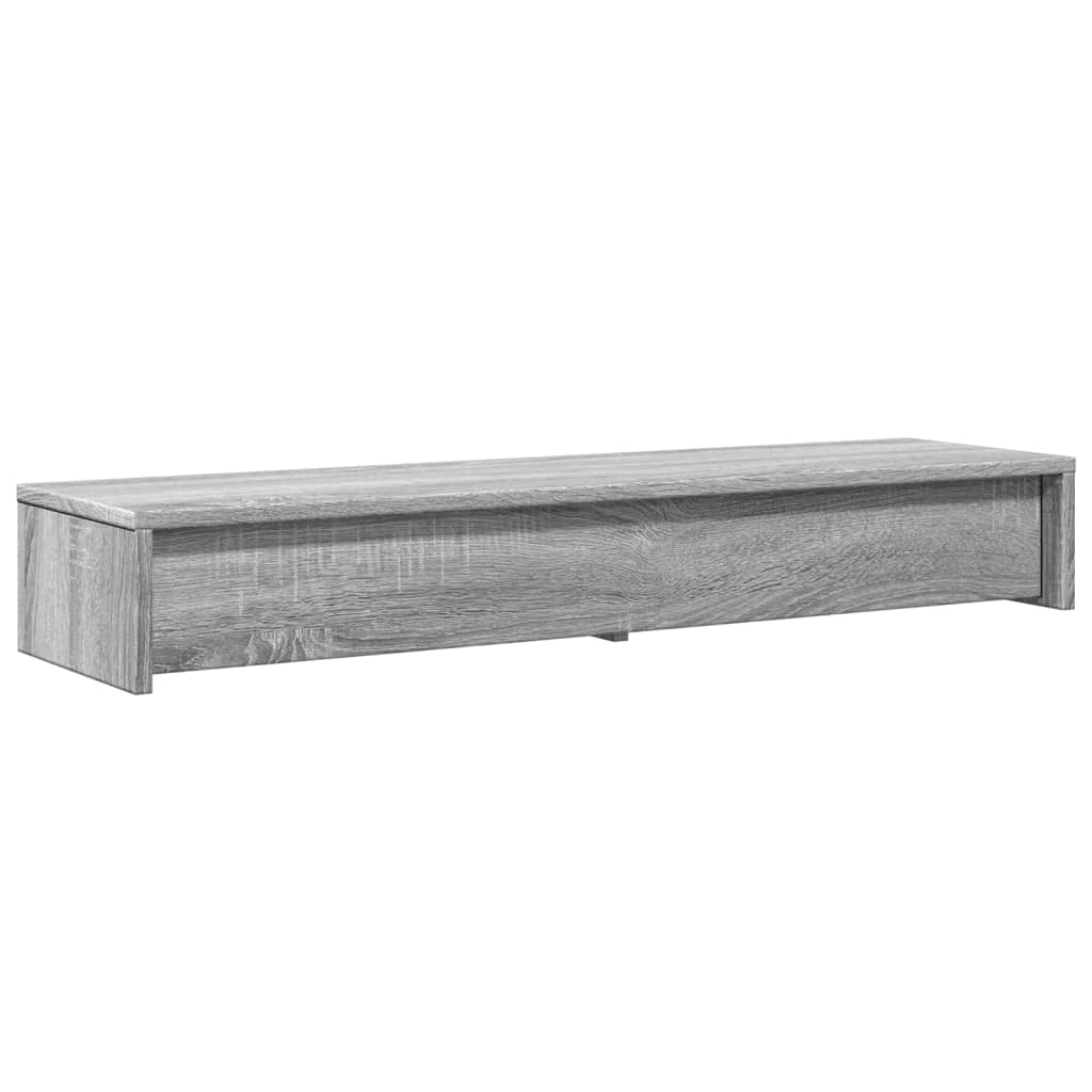 Stalak za monitor s ladicama boja hrasta 100x27x15 cm drveni