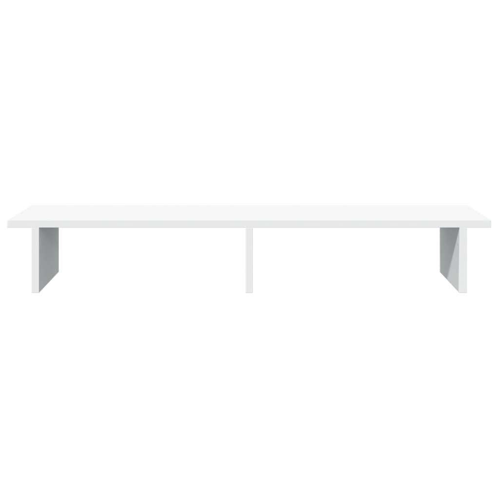 Stalak za monitor bijeli 100 x 27 x 15 cm od konstruiranog drva