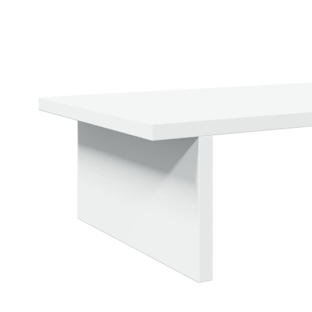 Stalak za monitor bijeli 100 x 27 x 15 cm od konstruiranog drva