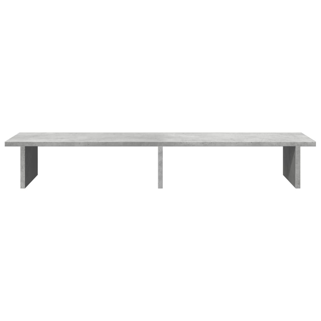Stalak za monitor boja betona 100x27x15 cm konstruirano drvo