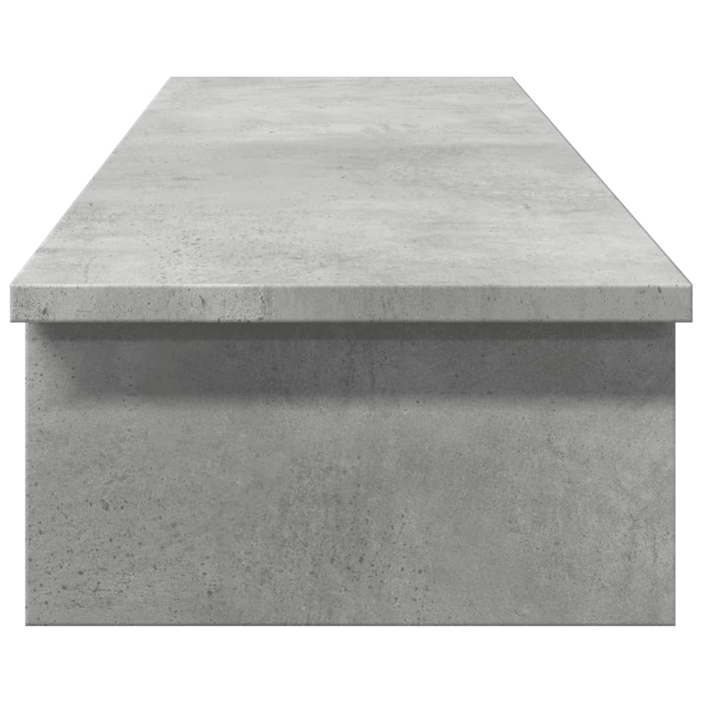 Stalak za monitor boja betona 100x27x15 cm konstruirano drvo