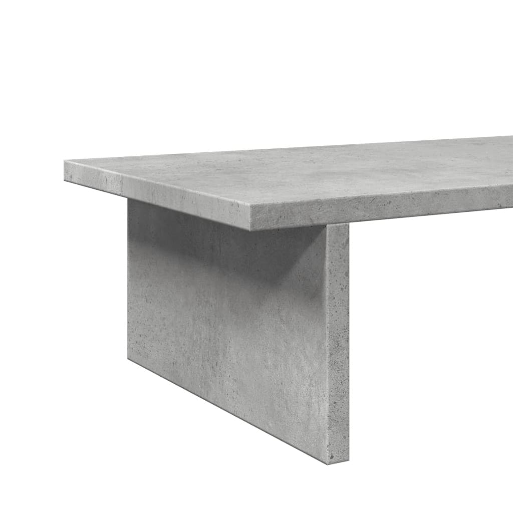 Stalak za monitor boja betona 100x27x15 cm konstruirano drvo