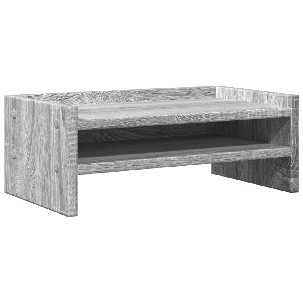 Stalak za monitor siva boja hrasta 42x24x16cm konstruirano drvo
