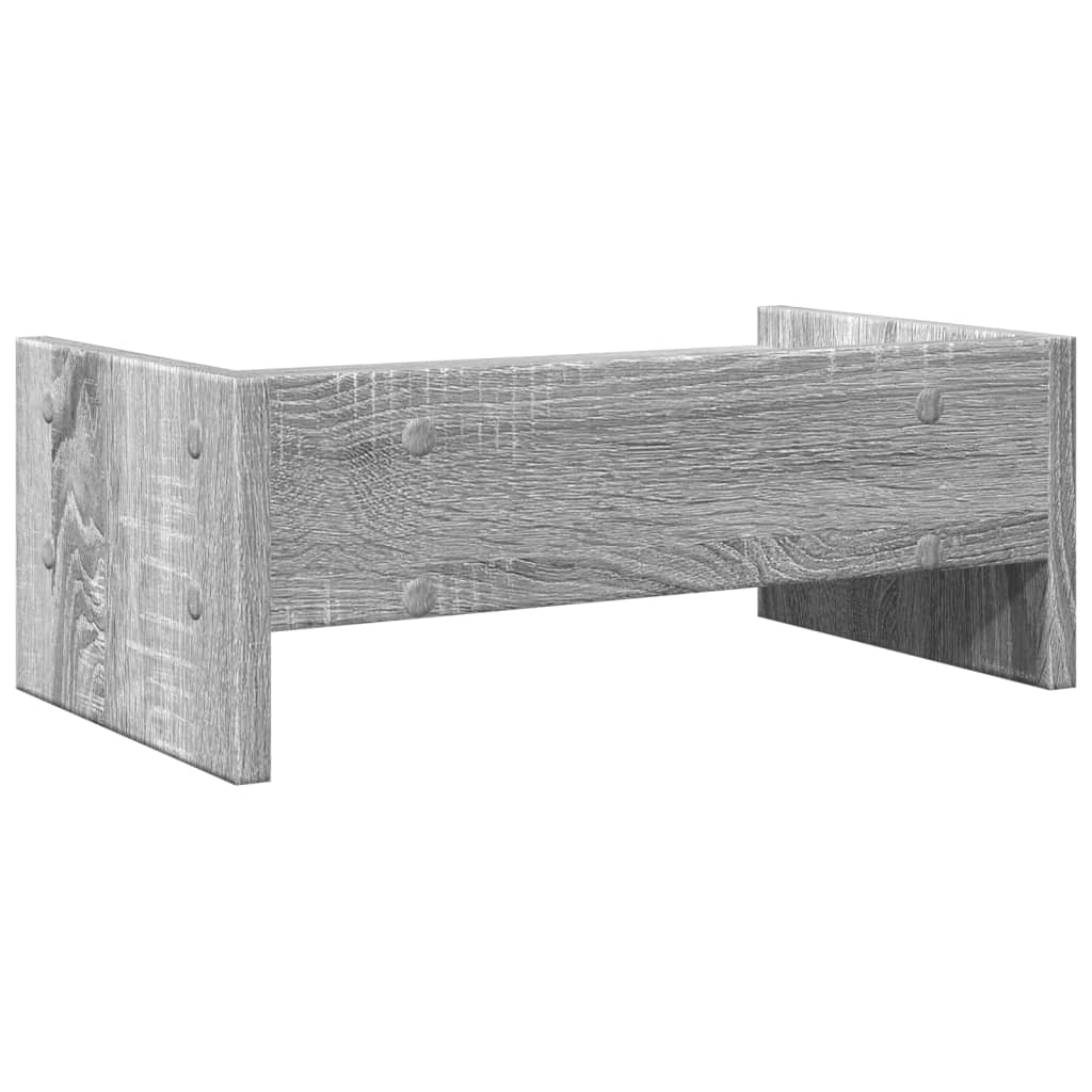 Stalak za monitor siva boja hrasta 42x24x16cm konstruirano drvo