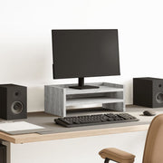 Stalak za monitor siva boja hrasta 42x24x16cm konstruirano drvo