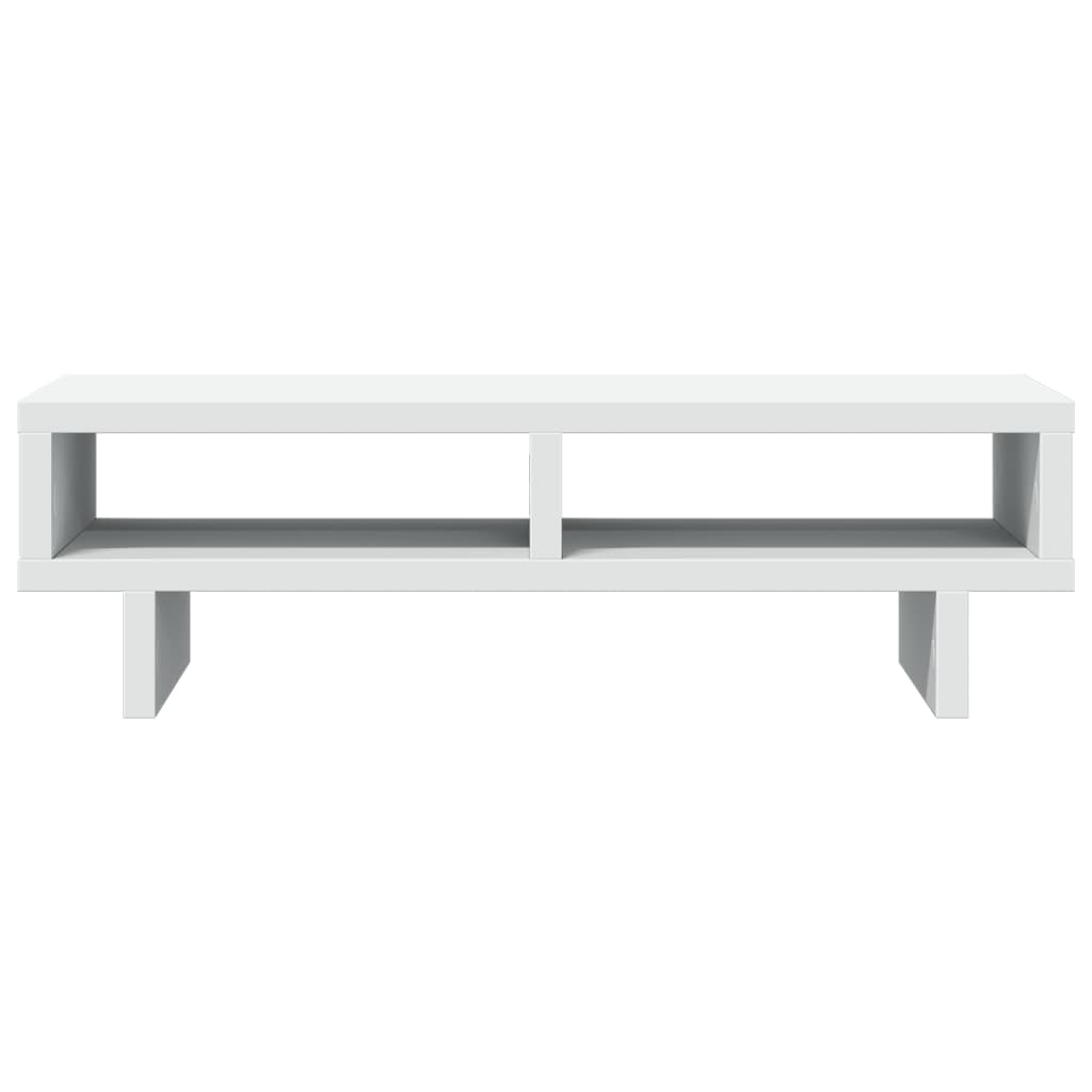 Stalak za monitor bijeli 50 x 27 x 15 cm od konstruiranog drva