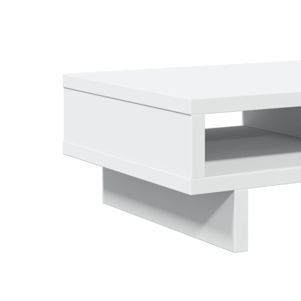 Stalak za monitor bijeli 50 x 27 x 15 cm od konstruiranog drva