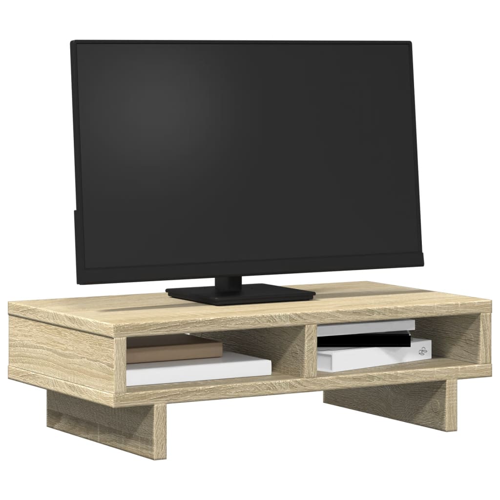 Stalak za monitor boja hrasta 50x27x15 cm konstruirano drvo