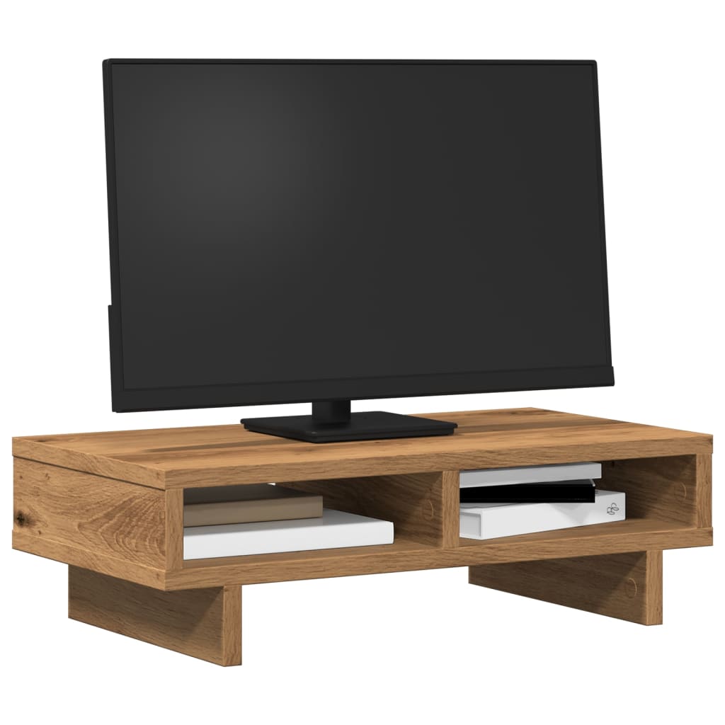 Stalak za monitor boja hrasta 50x27x15 cm konstruirano drvo