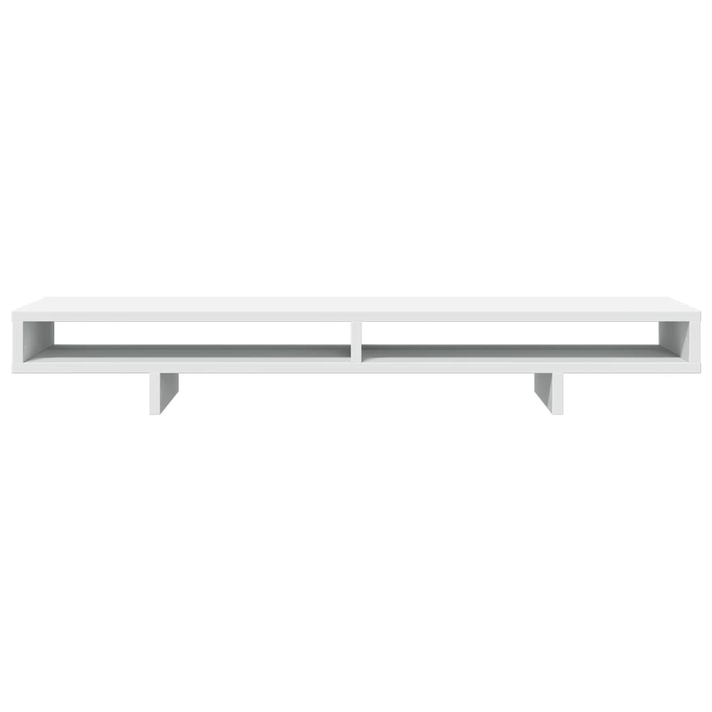 Stalak za monitor bijeli 100 x 27 x 15 cm od konstruiranog drva