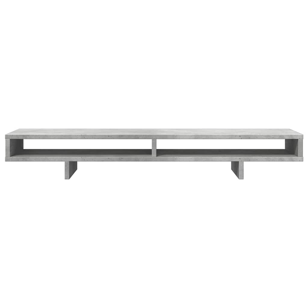 Stalak za monitor boja betona 100x27x15 cm konstruirano drvo
