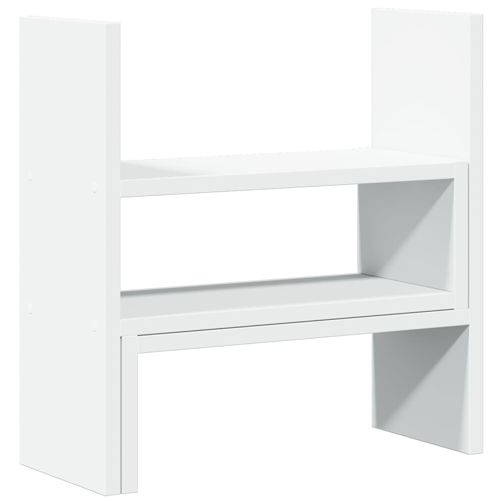 Organizator za stol podesivi bijeli 40 x 17 x 41 cm drveni
