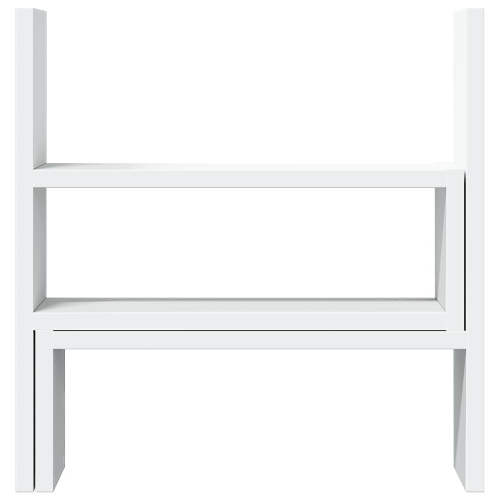 Organizator za stol podesivi bijeli 40 x 17 x 41 cm drveni
