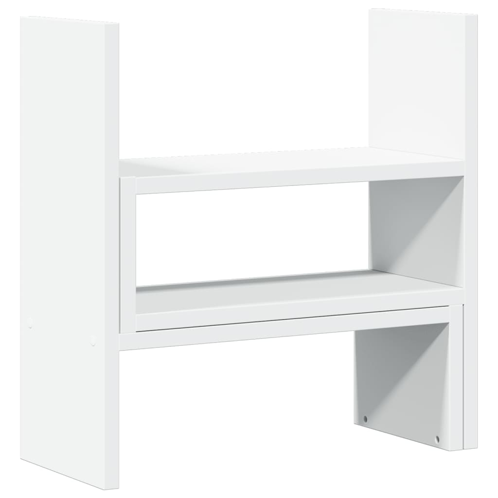 Organizator za stol podesivi bijeli 40 x 17 x 41 cm drveni