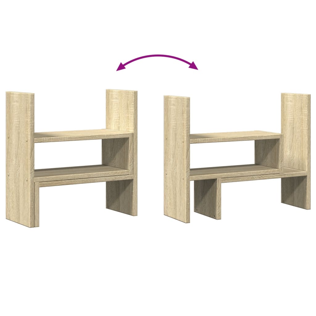Organizator za stol podesivi boja hrasta 40 x 17 x 41 cm drveni