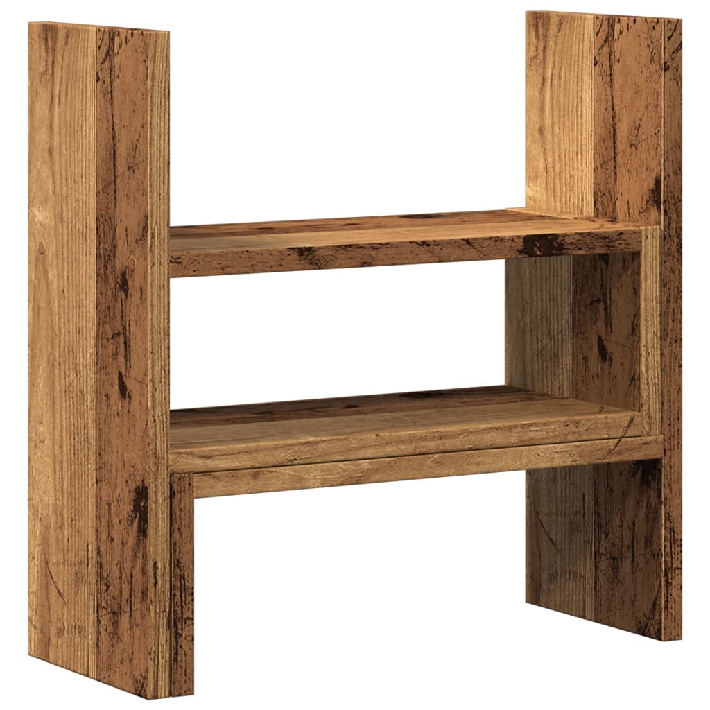 Organizator za stol podesivi boja drva 40 x 17 x 41 cm drveni