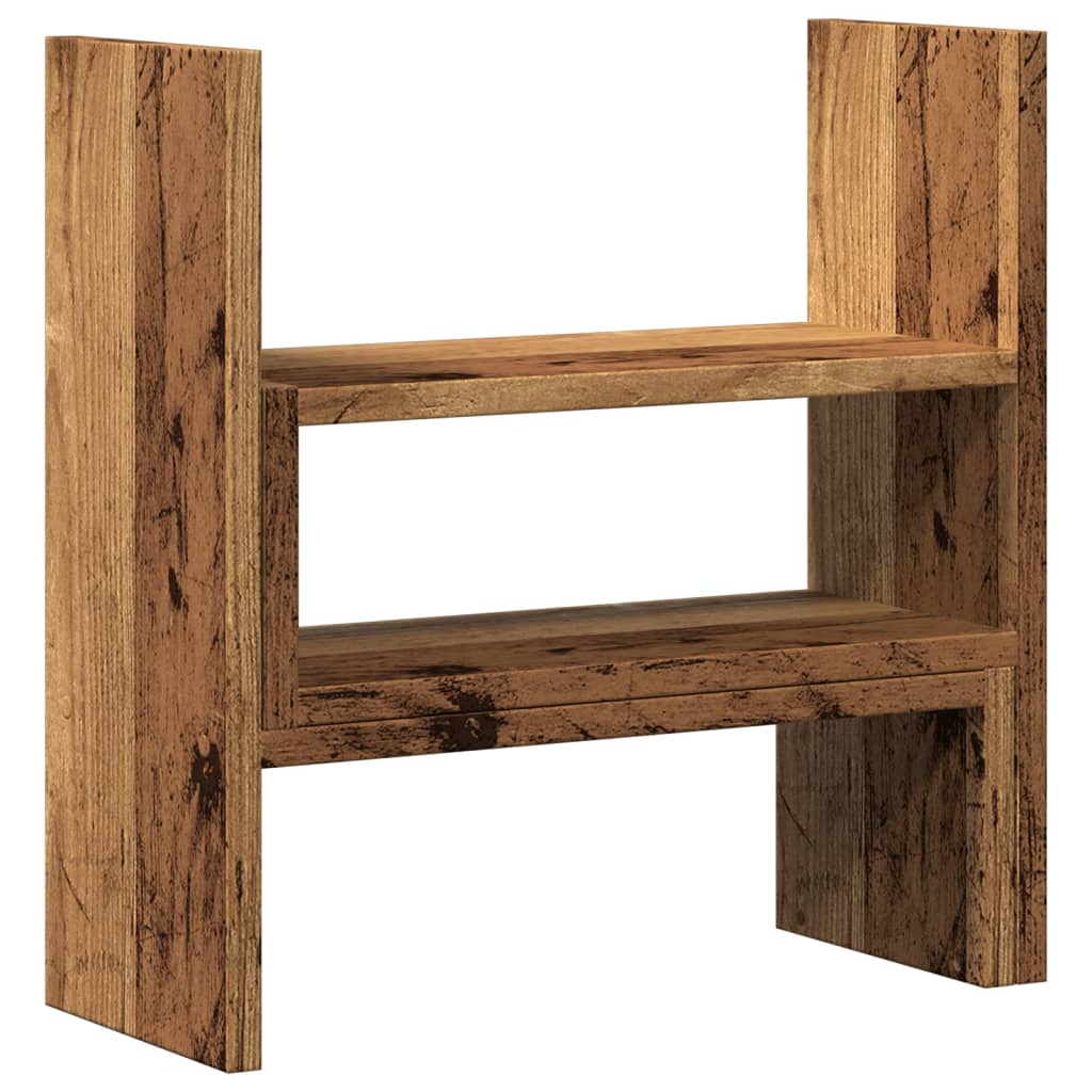 Organizator za stol podesivi boja drva 40 x 17 x 41 cm drveni