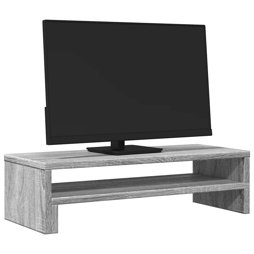 Stalak za monitor siva boja hrasta 54x22x15cm konstruirano drvo