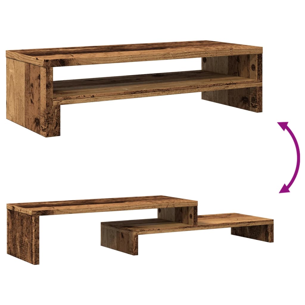 Stalak za monitor boja drva 54x22x15 cm konstruirano drvo