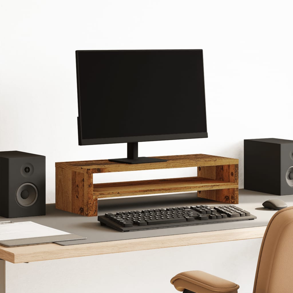 Stalak za monitor boja drva 54x22x15 cm konstruirano drvo