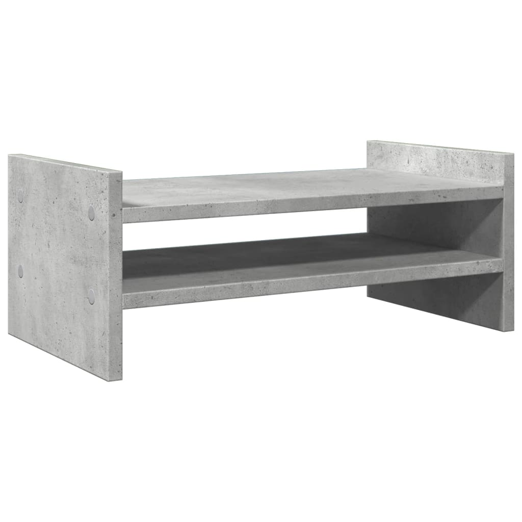 Stalak za monitor siva boja betona 50x27x20cm konstruirano drvo