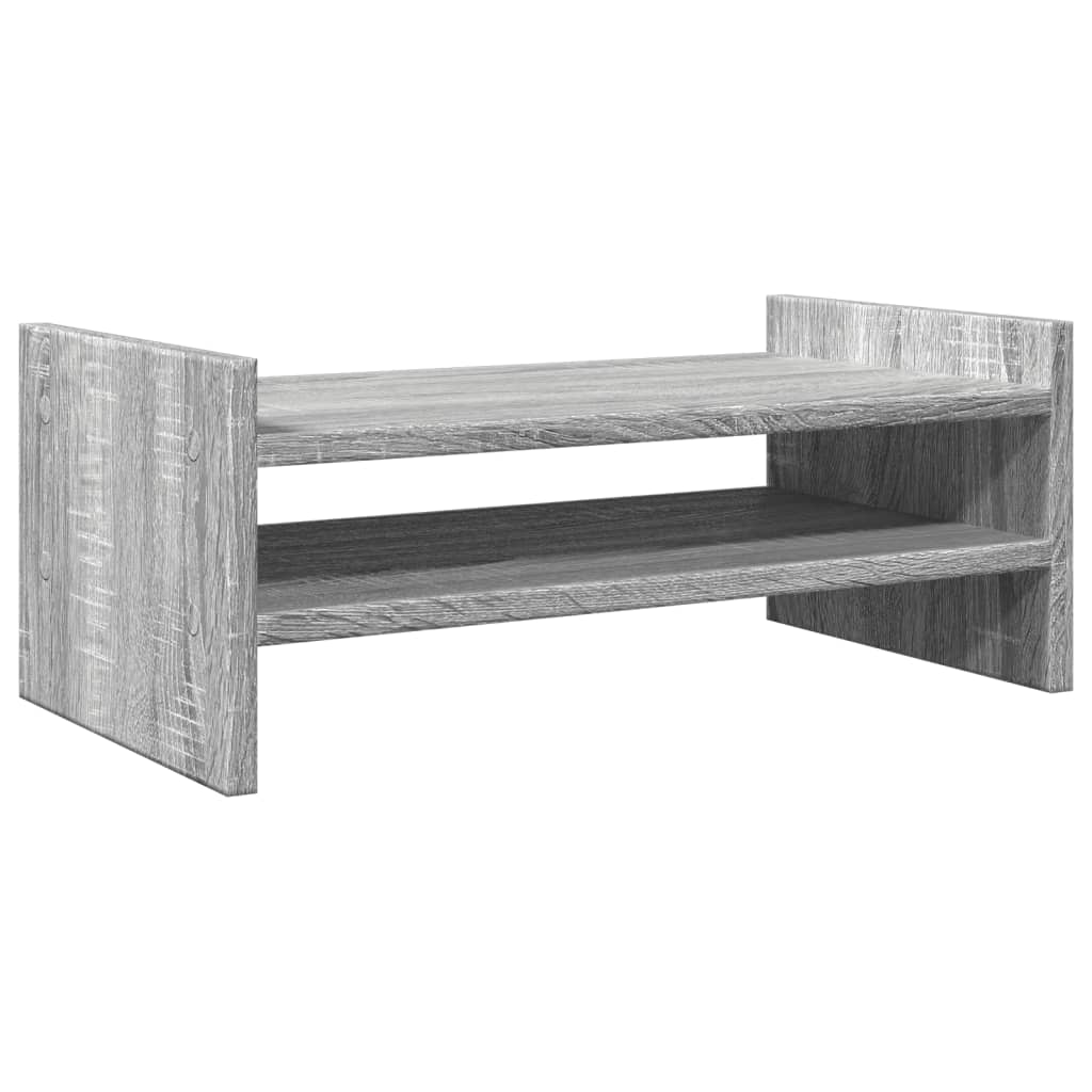 Stalak za monitor siva boja hrasta 50x27x20cm konstruirano drvo