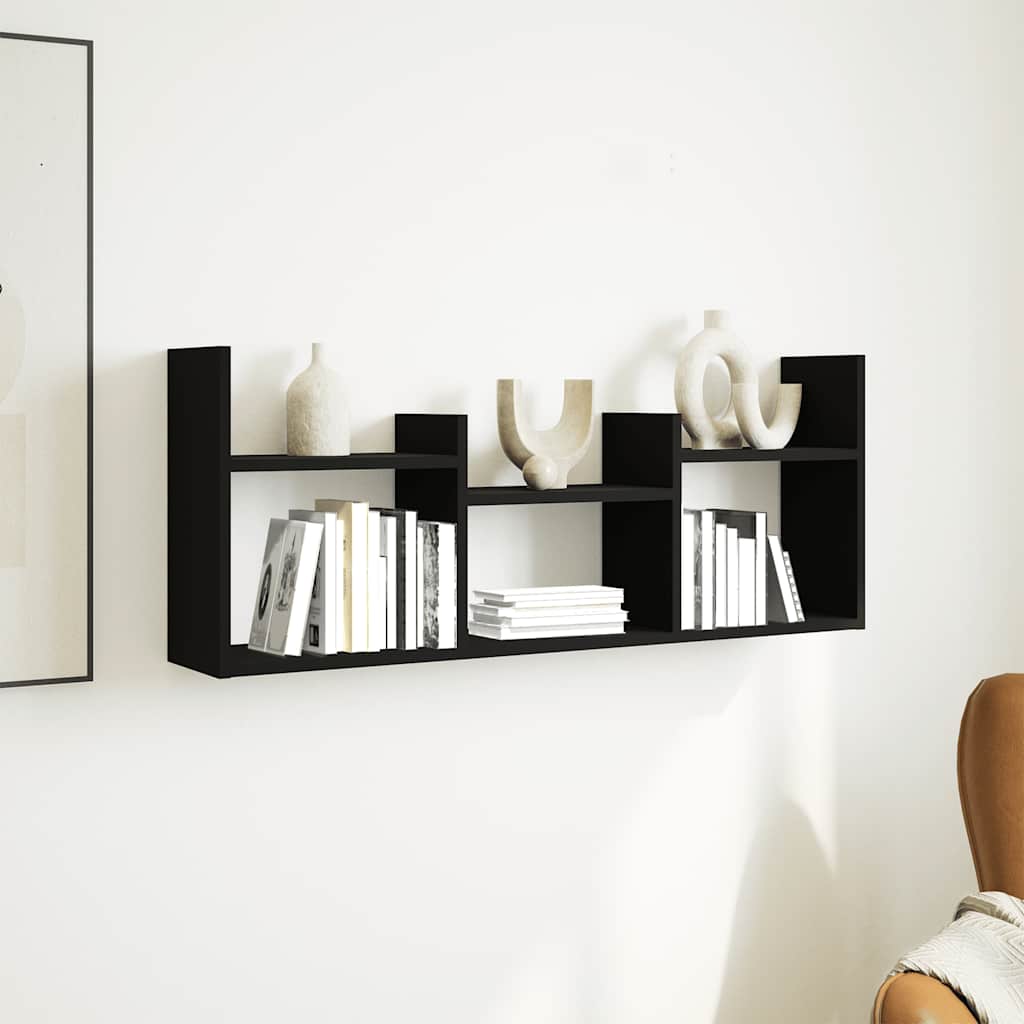 Zidni ormarić crni 100x18x40 cm od konstruiranog drva