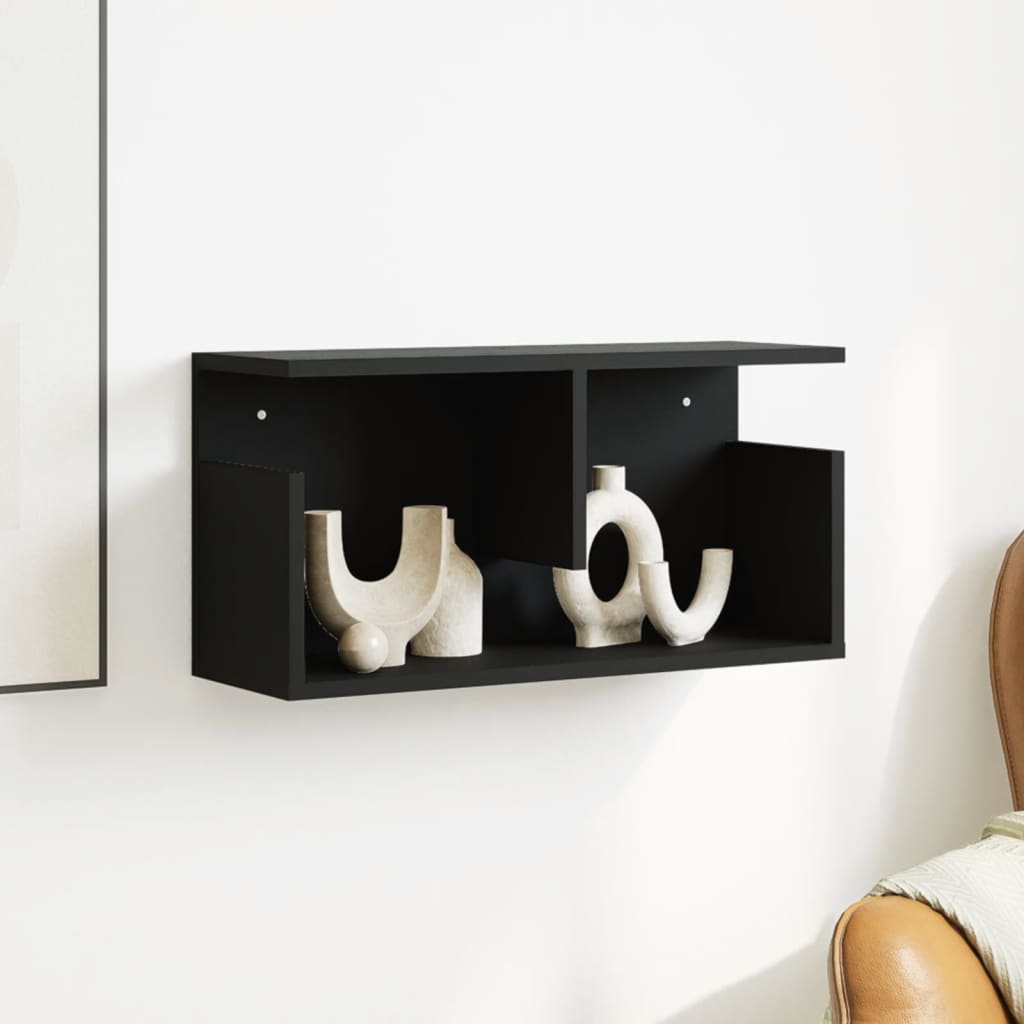 Zidni ormarić 60 x 20 x 30 cm crni od konstruiranog drva