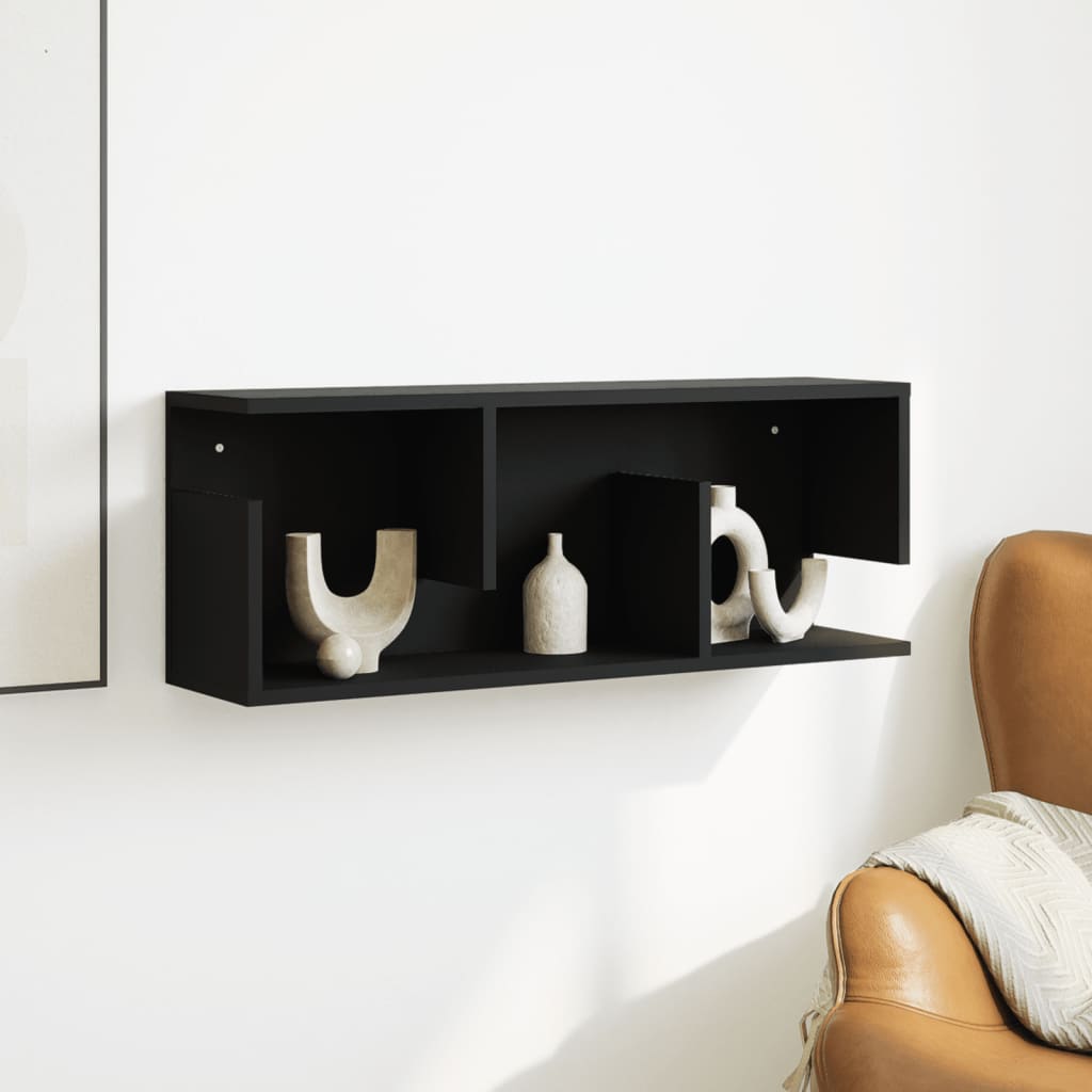 Zidni ormarić crni 80x20x30 cm od konstruiranog drva
