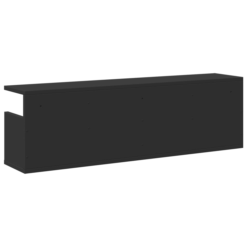Zidni ormarić crni 100x20x30 cm od konstruiranog drva