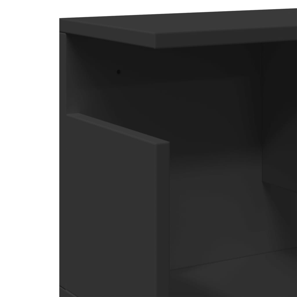 Zidni ormarić crni 100x20x30 cm od konstruiranog drva