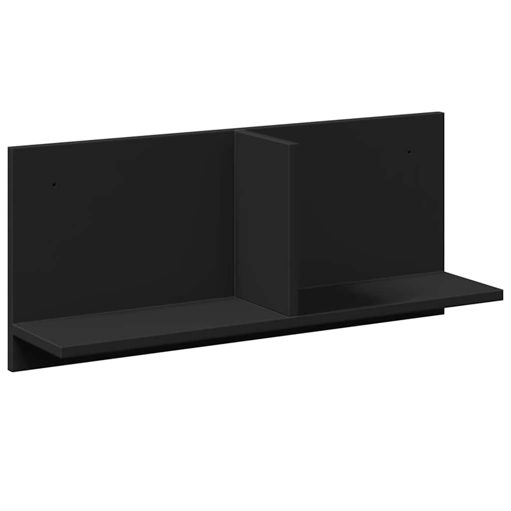 Zidni ormarić crni 70 x 16,5 x 30 cm od konstruiranog drva