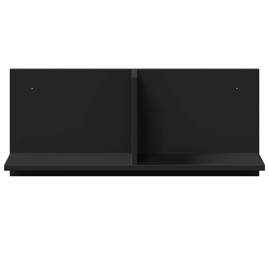 Zidni ormarić crni 70 x 16,5 x 30 cm od konstruiranog drva