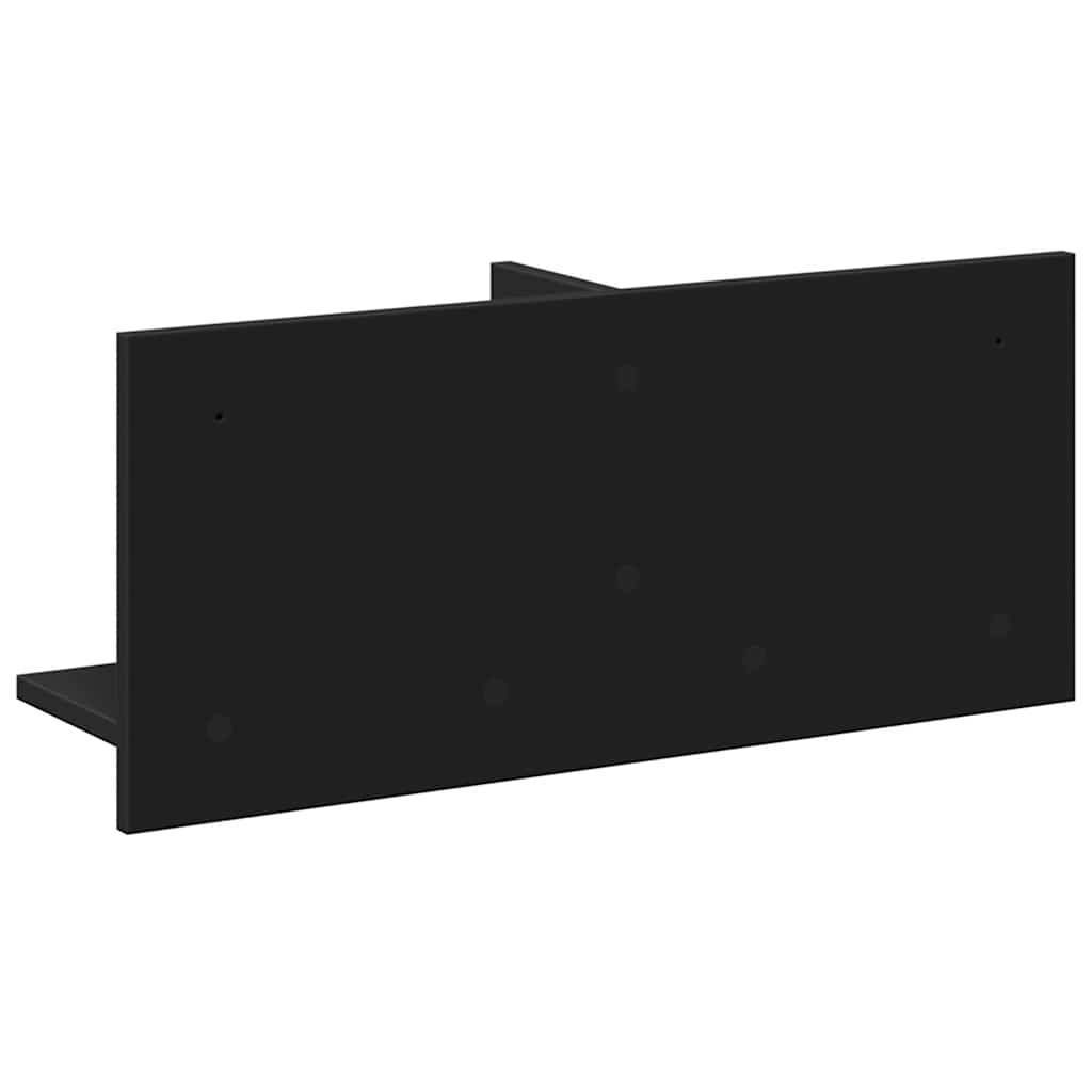 Zidni ormarić crni 70 x 16,5 x 30 cm od konstruiranog drva