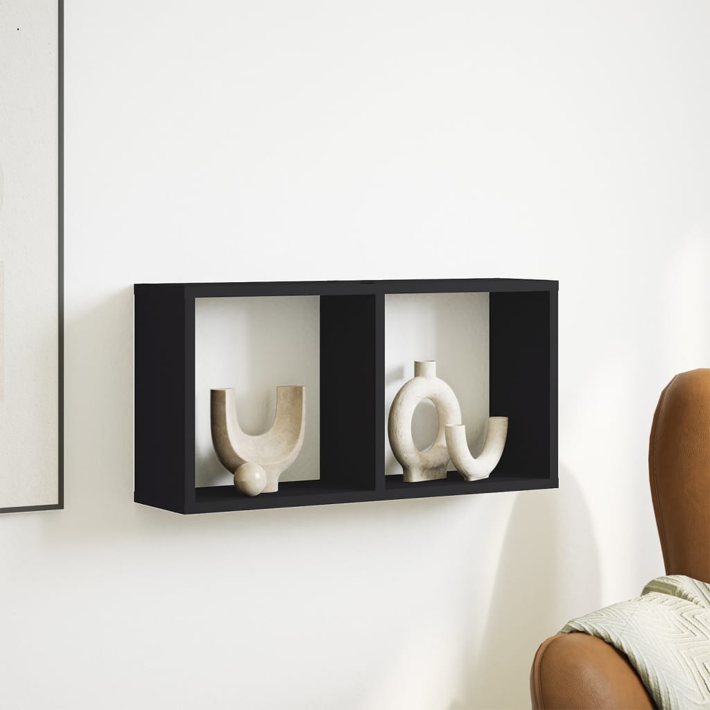 Zidni ormarić crni 60x16x30 cm od konstruiranog drva